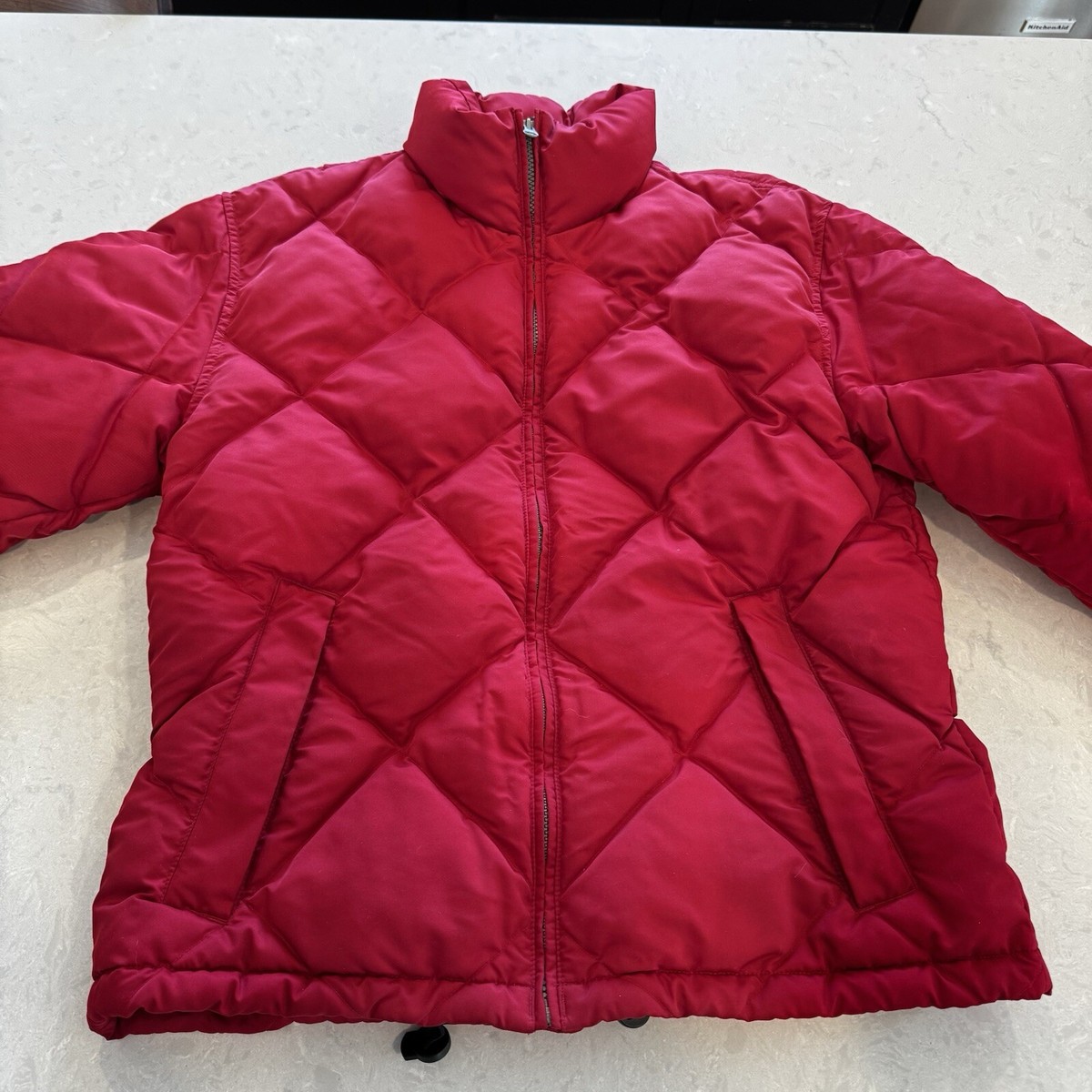 Eddie Bauer Premium Goose Down puffer winter jacket Coat petite SM 