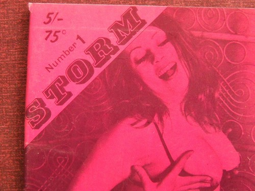 Storm No 1. 1960's vintage pocket-sized pin-ups. Black Stockings.