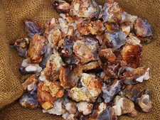 3000 Carat Lots of Unsearched Natural Fire Agate Rough + a FREE faceted gemstone