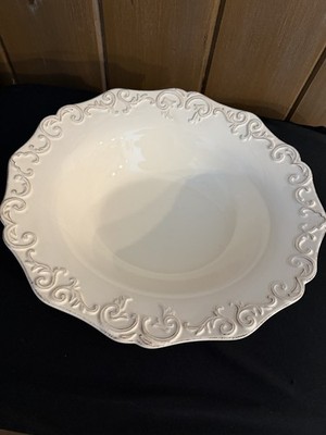Crate and Barrel Evette 12 Large Oval Salad Serving Bowl Made In Portugal