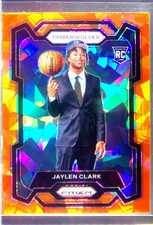 2023-24 Prizm Jaylen Clark Prizms Orange Ice RC #166 Timberwolves