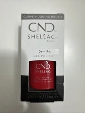 CND Shellac Gel Polish Devil Red, 0.25oz