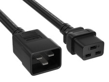 7ft IEC320 C20 to C19 Heavy Duty Power Cord 12AWG 20A/250V SJT, Black