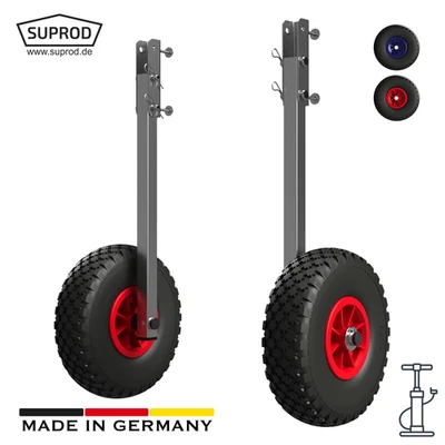 SUPROD Heckräder Slipräder Schlauchbooträder Transporträder klappbar Edelstahl ET260-LU