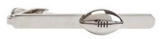 David Van Hagen Mens Rugby Ball Tie Clip - Silver