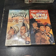 LOT 2 Bud Abbott Lou Costello VHS MEET THE MUMMY, DR. JEKYLL