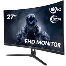 27" Curved Gaming Monitor, FHD 1920x1080P, 144Hz/180Hz Computer Monitor, 1800...