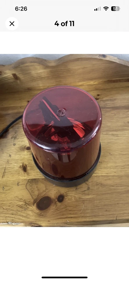 Luz Giratoria Roja Fiesta Faro Luz Cableado Multimedia Electrónica Usado Foto 4 de 4