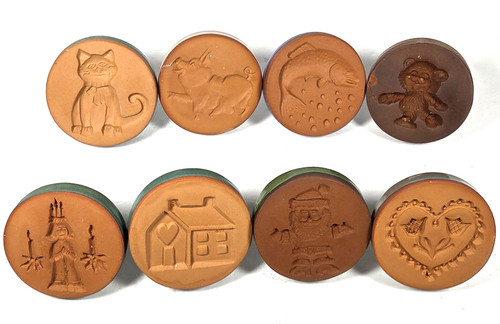 Eight Assorted RYCRAFT Cookie Press Stamps