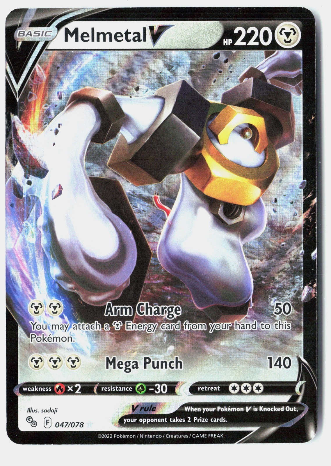 Melmetal V Holo Ultra Rare Pokemon GO 047/078