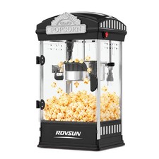 Popcorn Maker Machine,Vintage Popcorn Machine w/ 4 Oz Kettle Makes Up to 16 Cups