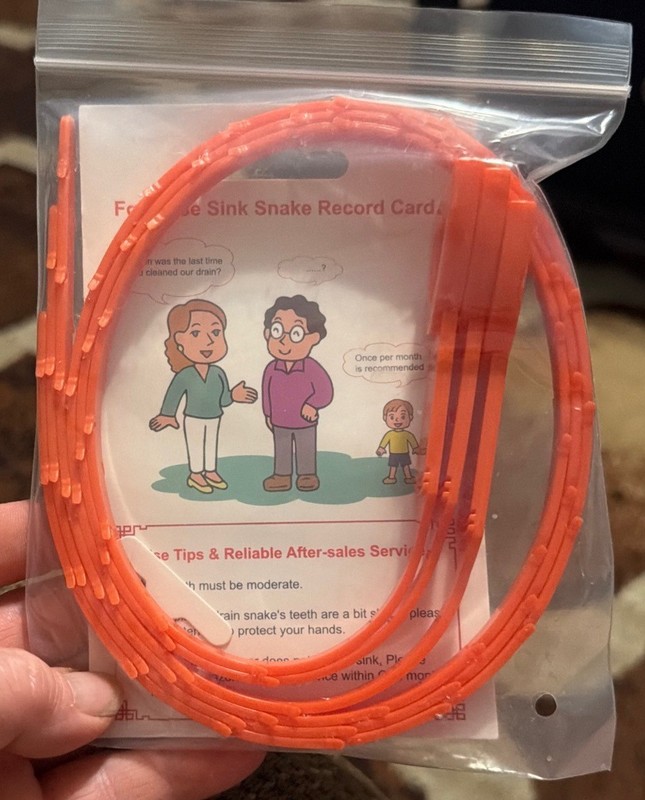 FlexiSnake Sink Snake Drain Snake Drain Cleaning Tool, 25 in Cable