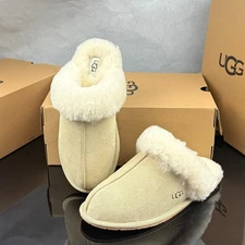 UGG Women's Scuffette II Wool Slippers Sand Suede Upper US6-11 Size Shoes