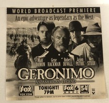 Geronimo Robert Duvall Movie Vintage Print Ad Matt Damon Gene Hackman TPA10