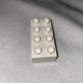 Lego Duplo 2x2 Brick Part Photo  White Black Checkered Grand Prix (2)  B1