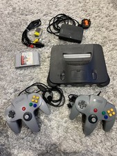 Nintendo 64 Console + 2 x Controllers + AV Cable + Game, Tested | VGC N64