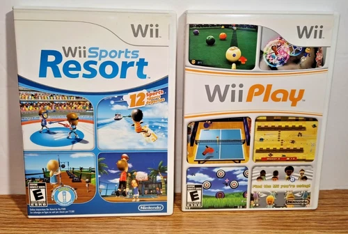 Wii Sports Resort & Wii Play Game Lot Bundle of TWO (2)