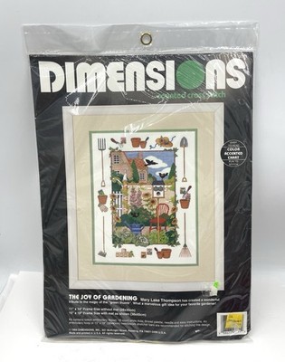 Vintage 1994 Dimensions Counted Cross Stitch Kit  The Joy Of  Gardening  #3771