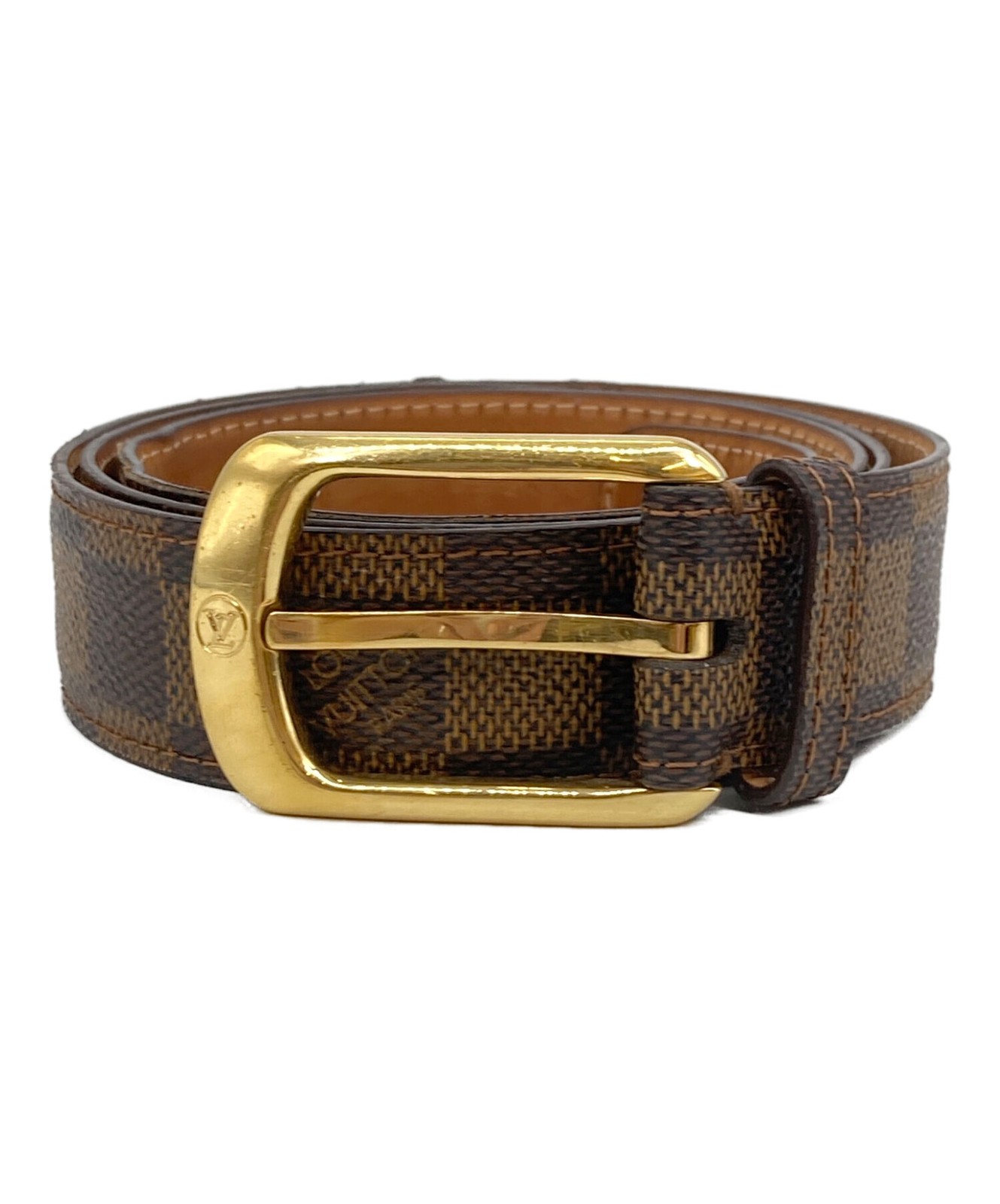 Louis Vuitton Belt Men Auth M6995 Brown Santure Ellipse 90cmX100cmX39.4in
