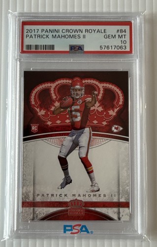 2017 Panini Crown Royale #84 Patrick Mahomes Rookie PSA 10 GEM MINT Chiefs