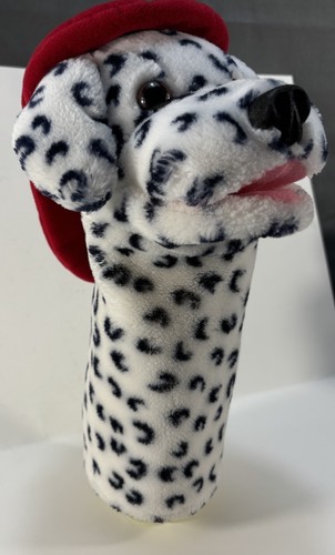 Dakin Fritz Caserma dei Pompieri Cane Cucciolo Dalmata con Elmetto Pupazzo Mano 12" Vintage - Foto 4 di 5