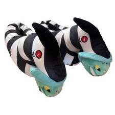  01744663 Spirit Halloween Beetlejuice Slippers Size L/XL Tim Burton