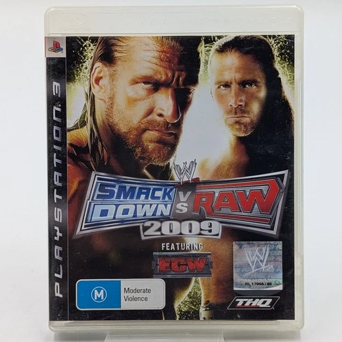 WWE SmackDown vs Raw 2009 PS3 Game Featuring ECW Complete PAL Tested THQ