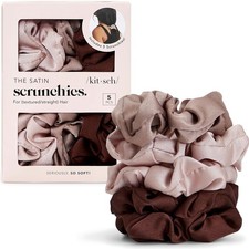 Satin Hair Scrunchies - Soft, No Crease, Frizz Control, Ideal for Thick Hair