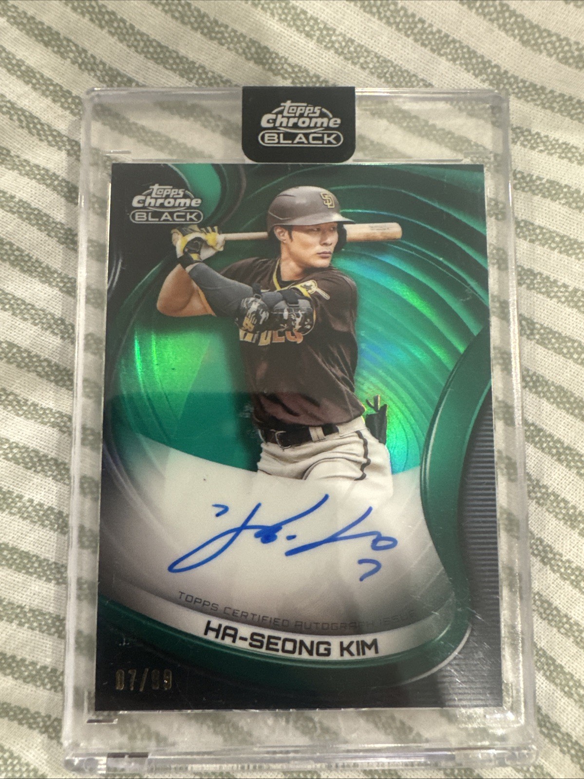 2022 Topps Black Ha Seong Kim 7/99 Auto JERSEY NUMBER MATCH!!!