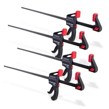POWERTEC Bar Clamps 36" Quick Release Woodworking Trigger Spreader Steel 4-Pack