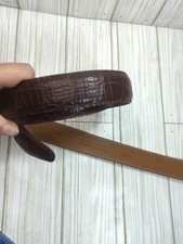 Mock Alligator Leather Belt, Made in America Read 42"