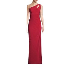 Xscape One Shoulder Keyhole Dress