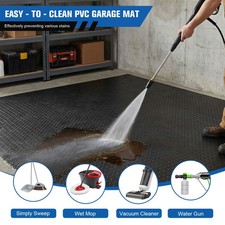 7.9x21/32.8 FT Floor Protector 2.5mm Garage Mat Diamond Plate PVC for Under Car