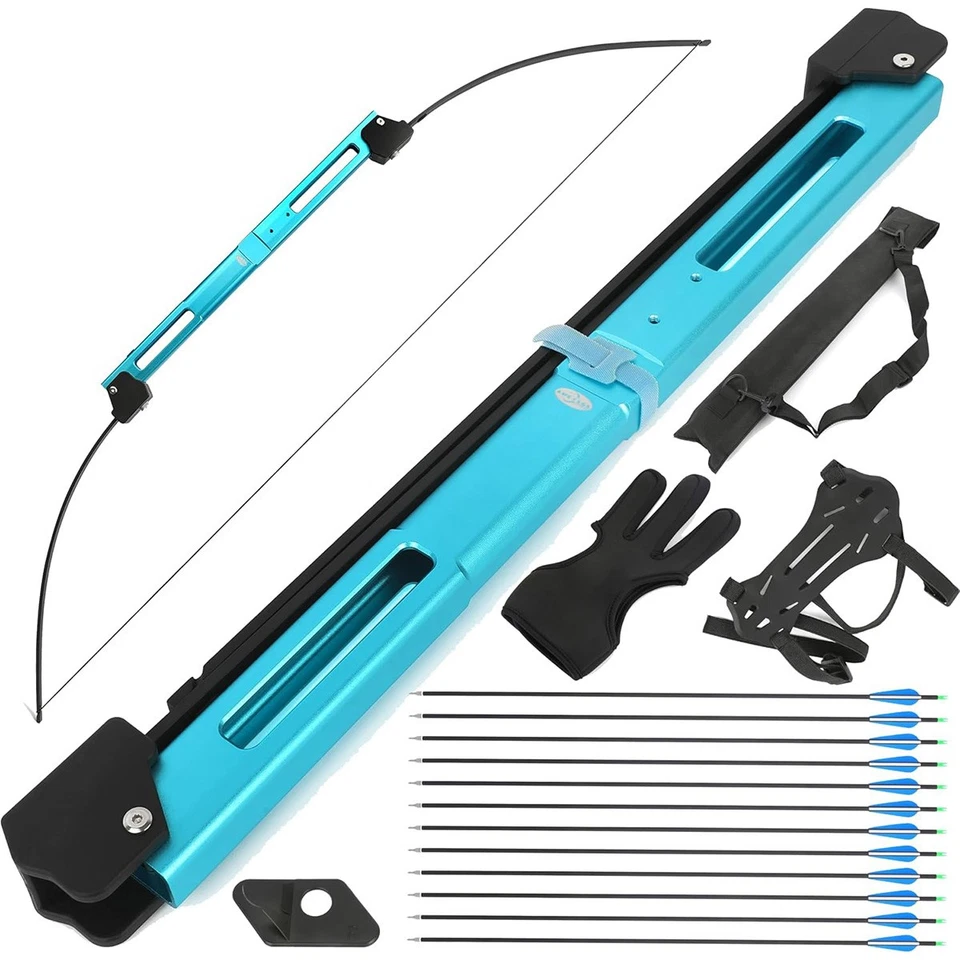 55LBS Takedown Straight Bow Folding Bow Arrows Set Acrhery Survival Bow Hunting - Image 3 of 4