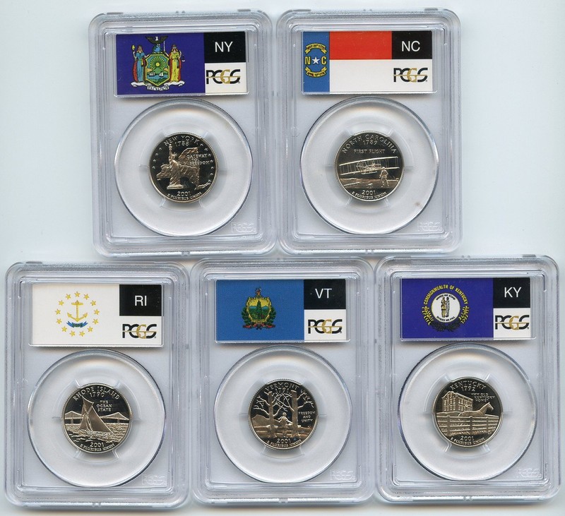 2001 S Clad State Quarter Set PCGS PR69DCAM