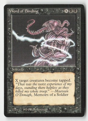 Word of Binding Common The Dark Magic: The Gathering Lightly Played
