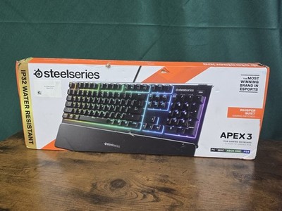 SteelSeries Apex 3 RGB Whisper Quiet Gaming Keyboard - Open Box