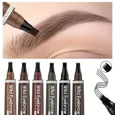 4 Tip Waterproof Eyebrow Pen Microblading Liquid Brow Pencil 5 Colors.