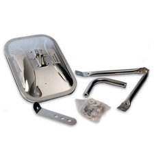 Flat Glass Chrome Door Mirror Set Fits 1960-1974 Chevrolet K10 Pickup
