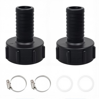 IBC Adapter Gartenschlauch Tankschlauchadapter Regenwassertank S60x6 60mm, Set