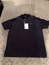 Rhoback Men's XXL Short Sleeve Polo -- The Slammin Santa
