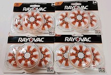 NEW SEALED LOT OF 12 Rayovac Size 13 Hearing Aid Batteries 8 Ct Each Pack 96 