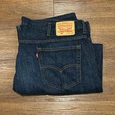 Levis 569 Loose Straight Jeans Medium Wash Blue Denim Men’s Size 44x30 Excellent