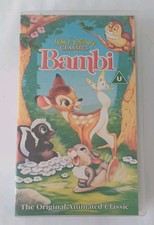 Vintage VHS Video cassette Tape Walt Disney Classics Bambi PAL