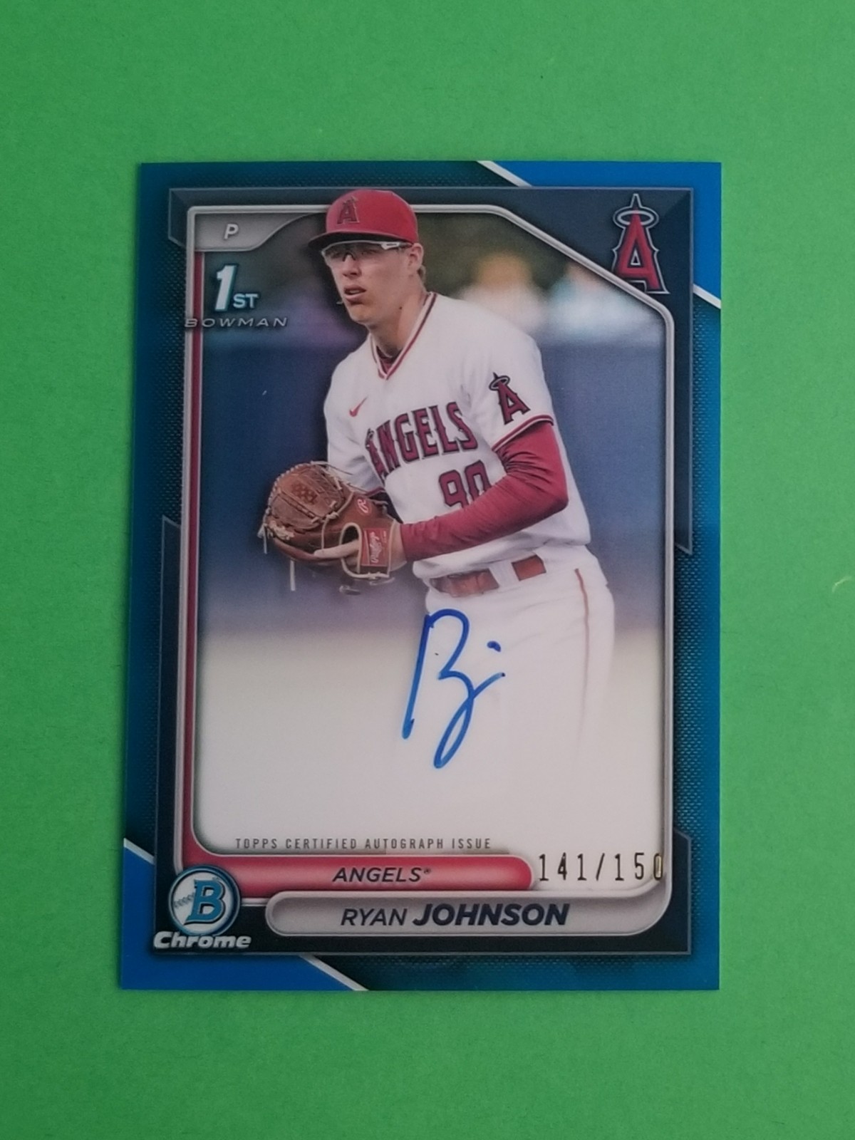 RYAN JOHNSON 2024 Topps Bowman Chrome #CPA-RJ 1st Bowman True Blue Auto /150