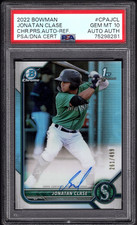 JONATAN CLASE 2022 TOPPS Bowman Auto Refractor #261/499 PSA 10 Gem Mint Mariners