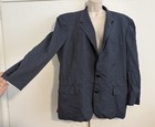 2-Button Blue & Black Houndstooth Size 44 Men’s Sports Coat Laurent By Oxxford — photo 4