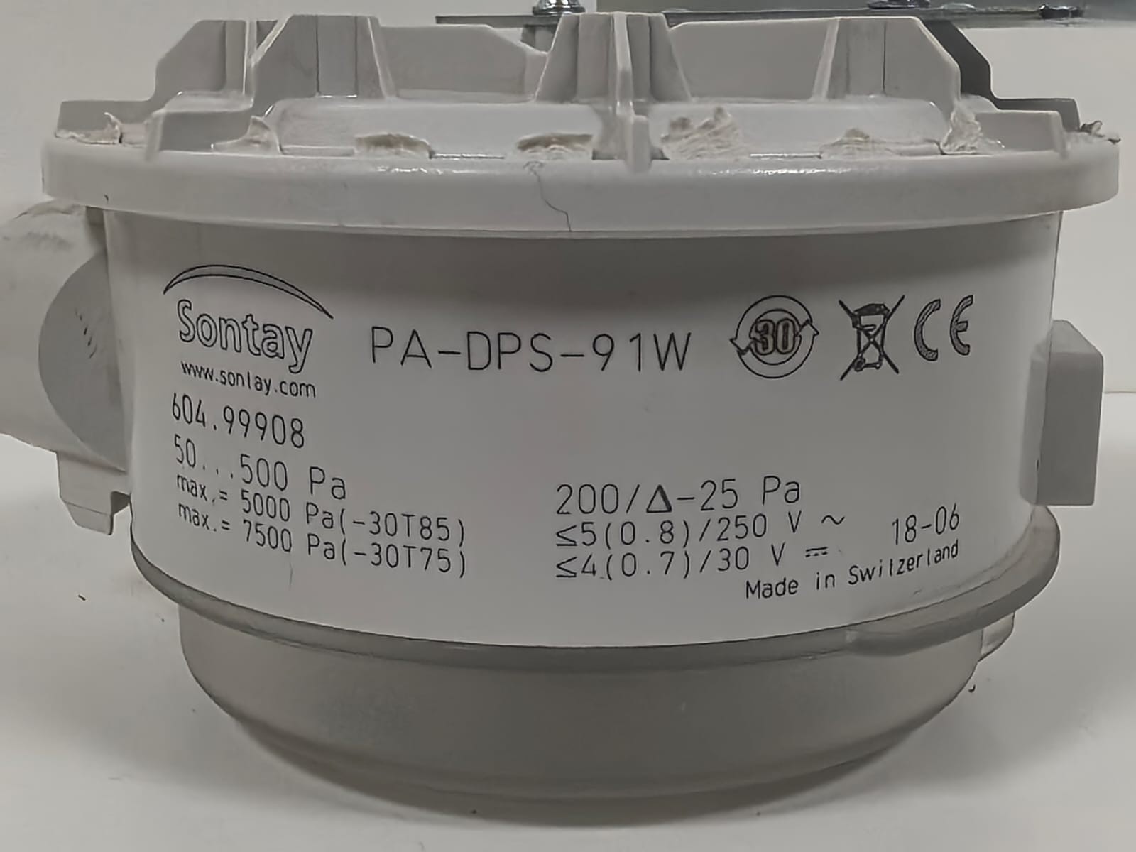SONTAY PA-DPS-91W SONTAY PA-DPS-91W DIFFERENTIAL PRESSURE SWITCH 9