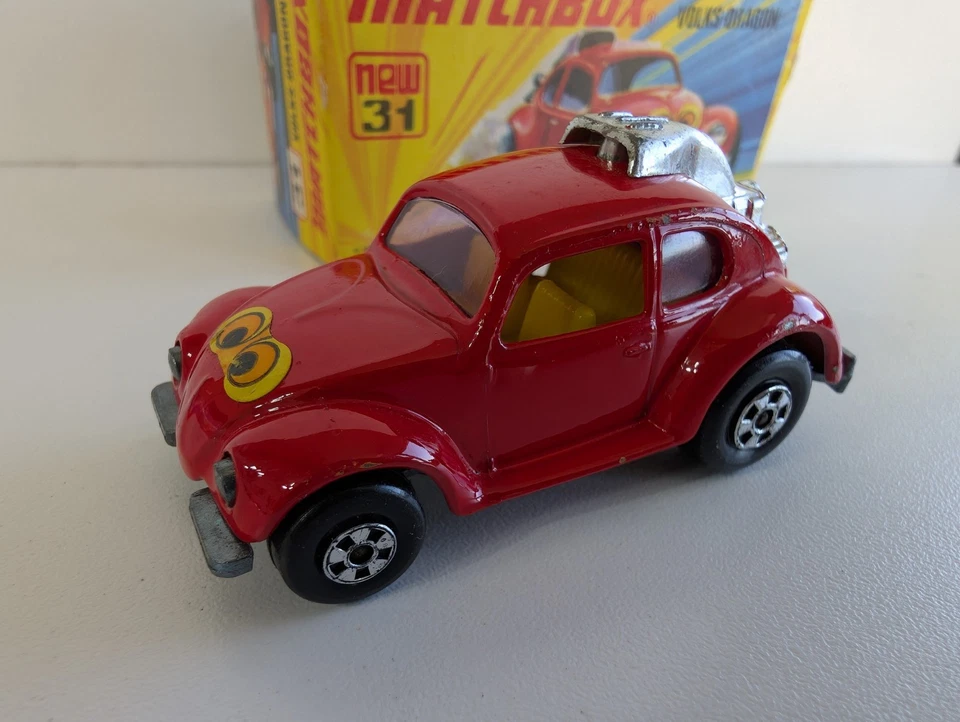 Matchbox Superfast 1971 no. 31 Volks-Dragon con Caja Original | Lesney Inglaterra Foto 2 de 4