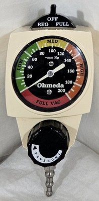 Ohmeda Vacuum Regulator Three Mode Continuous Suction 0 - 200 mmHg
